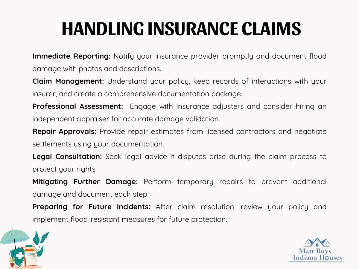 infographic illustration on navigating insurance claims
