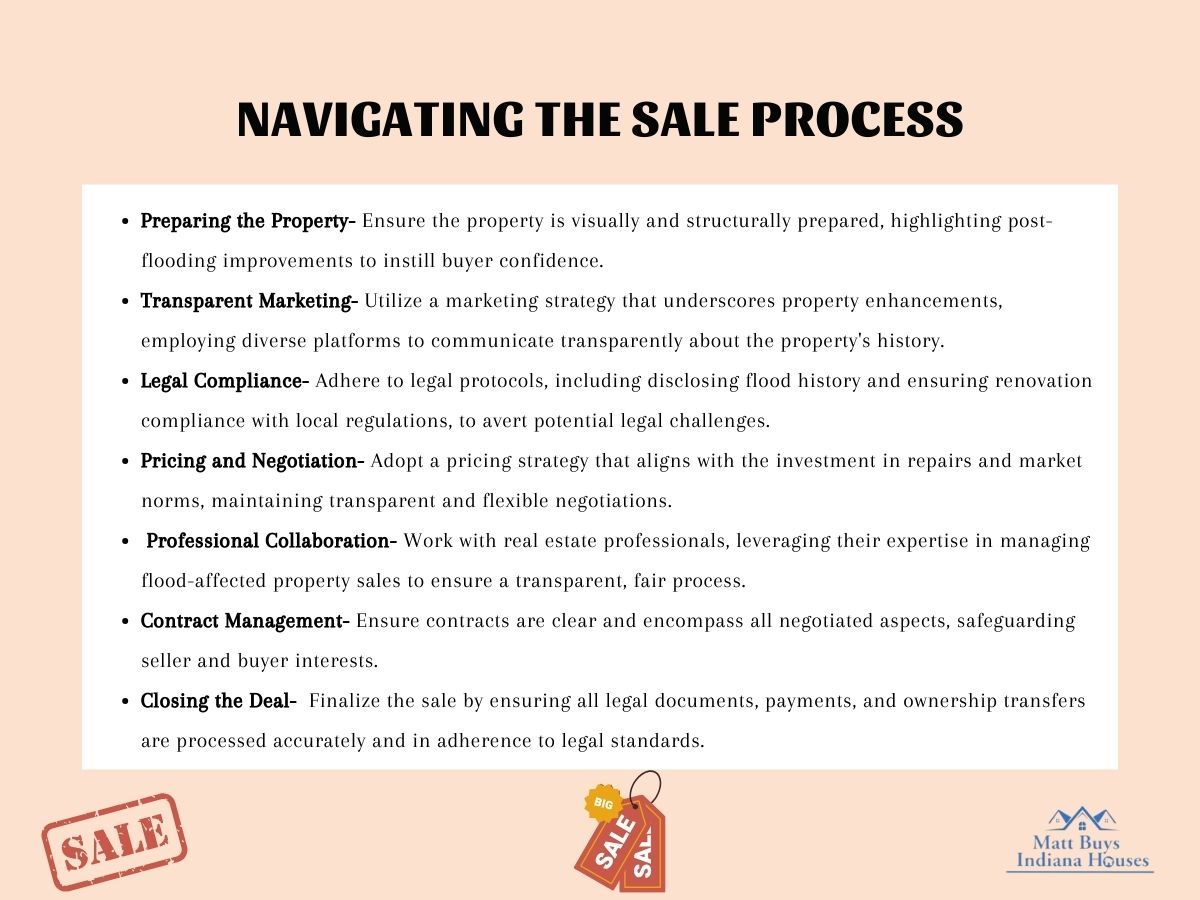 infographic illustration on Navigating the Sale Process