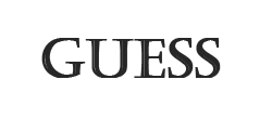 GUESS logo in black text on a white background.