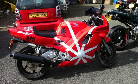 Custom sprayed motorbike in Glasgow