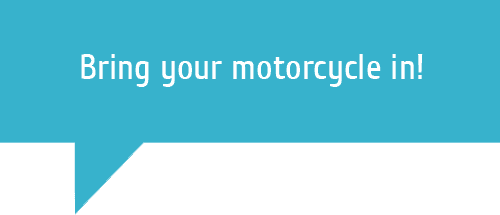 Bring your motorcycle in speech bubble