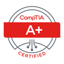 Comptia a+ certified logo on a white background