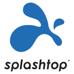 The logo for splashtop is a blue splash of water.