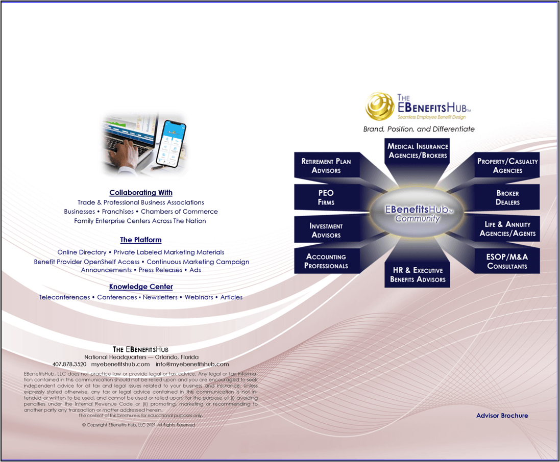 EBenefitsHub Marketing Platform Sample Brochure Cover Page