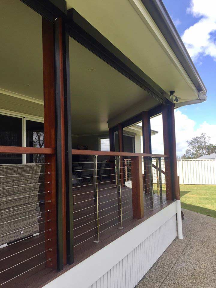 Balcony With Railing — Screens & Blinds in Thabeban, QLD