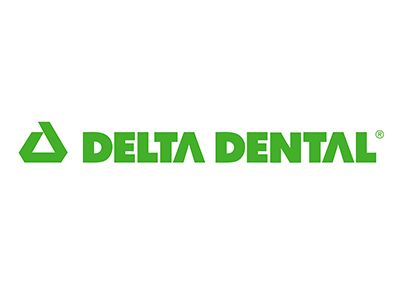 Delta Dental logo: green triangle with 
