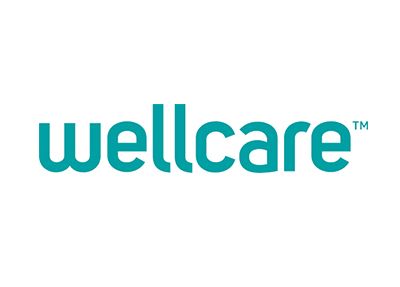 Wellcare logo in teal: lowercase word 
