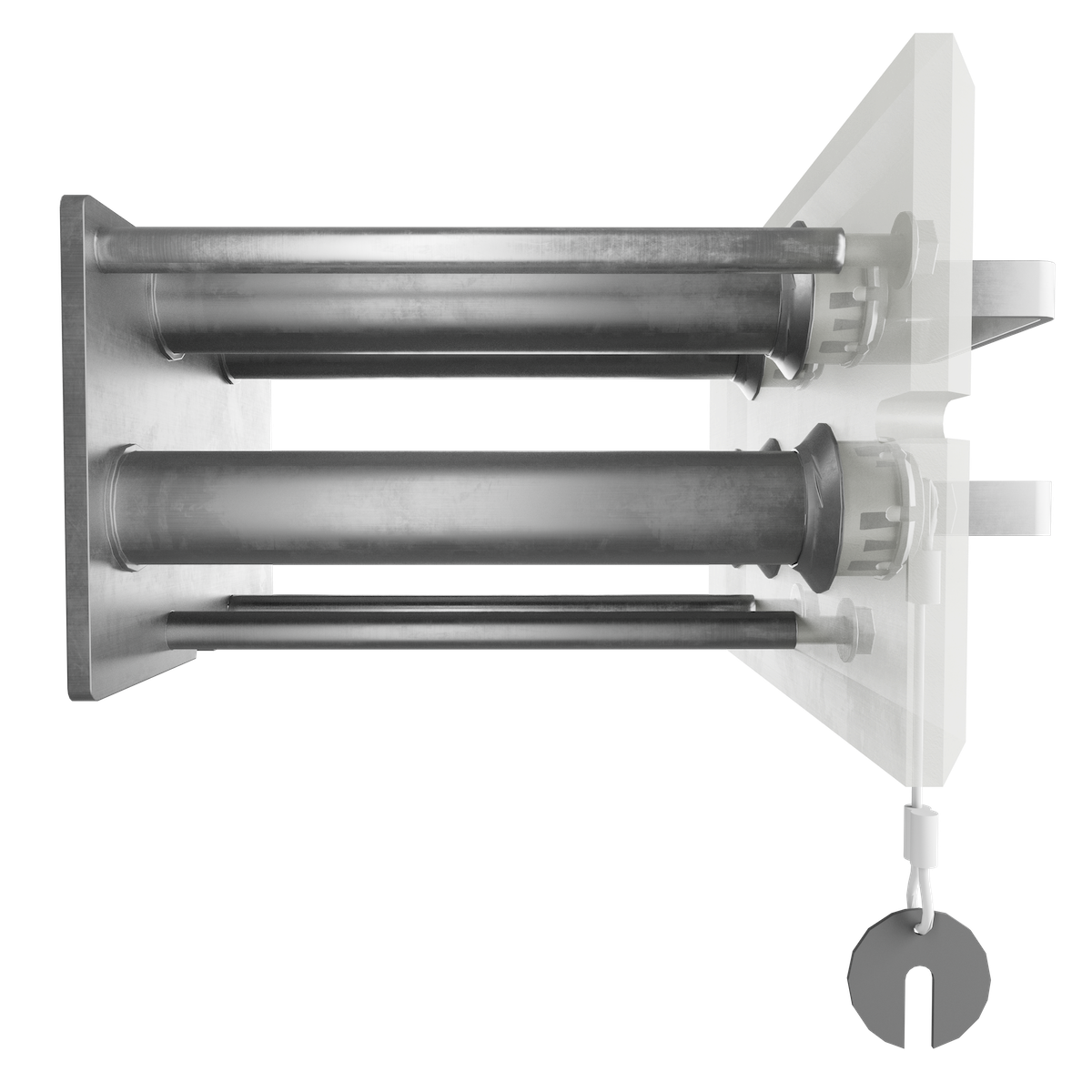 FF Drawer Filter Magnet self-cleaning drawer insert: Side View