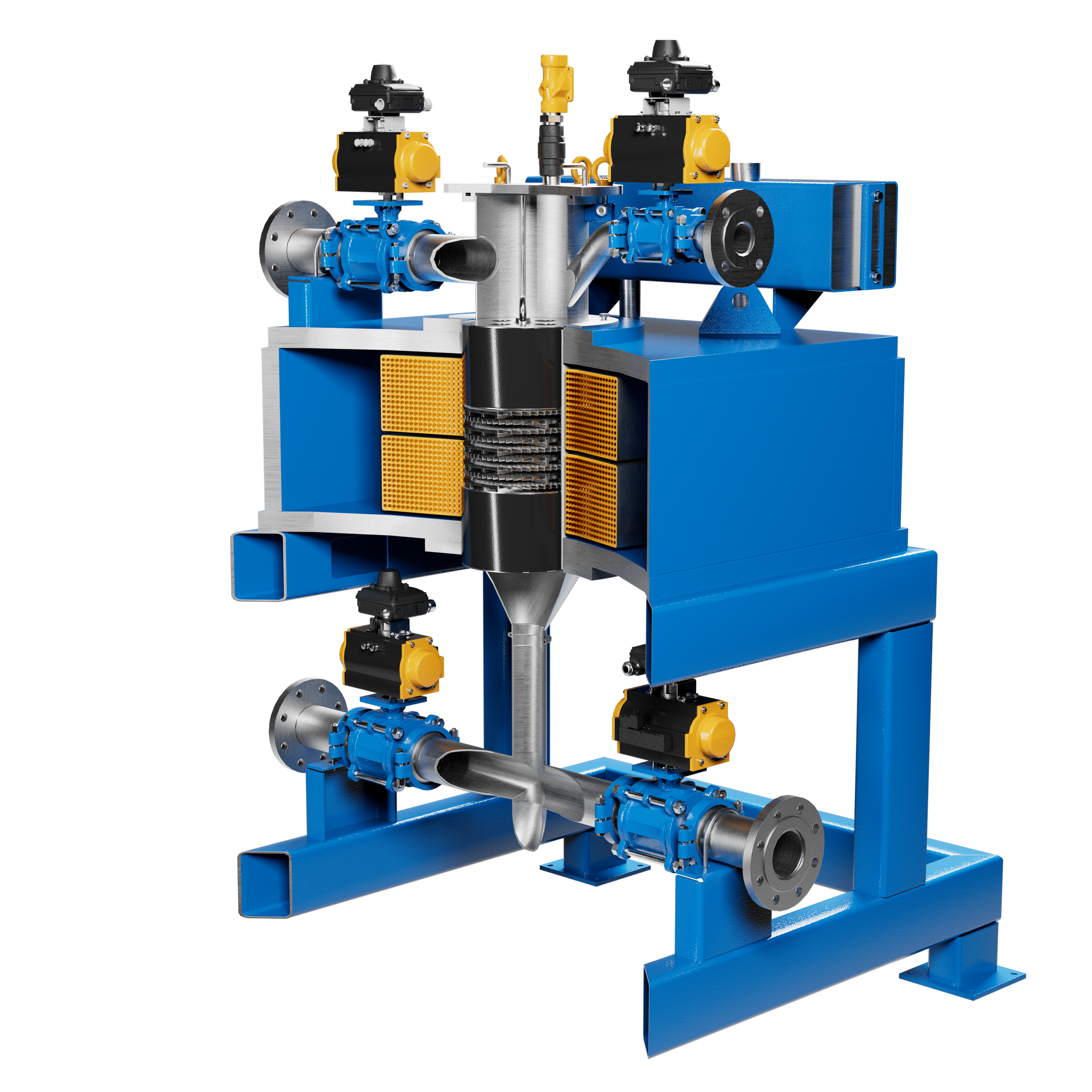 High Intensity Electromagnetic Filter - Cutaway front angle