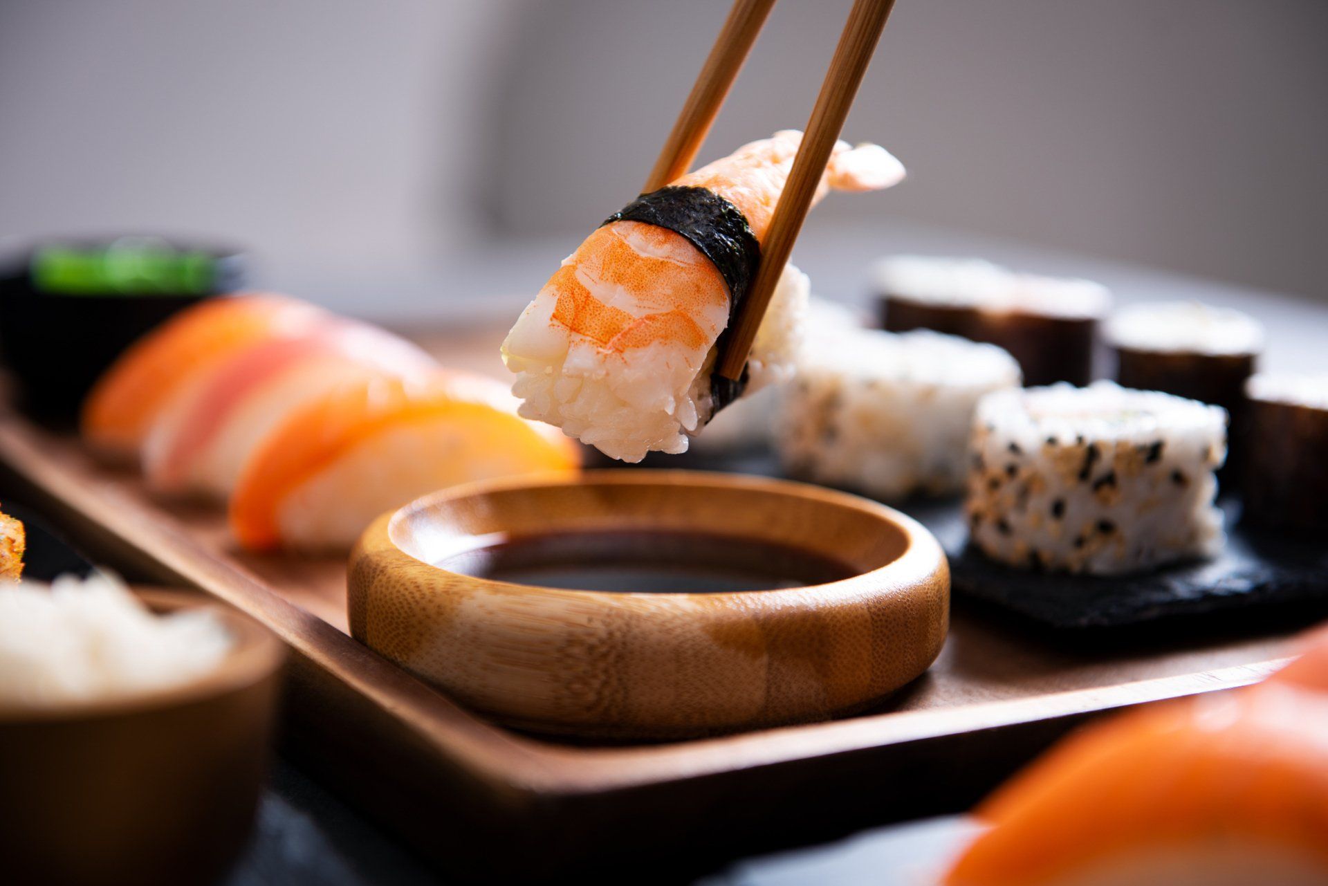 Chopstick With Nigiri Sushi Piece - Jackson, TN - Asahi Japanese Steakhouse