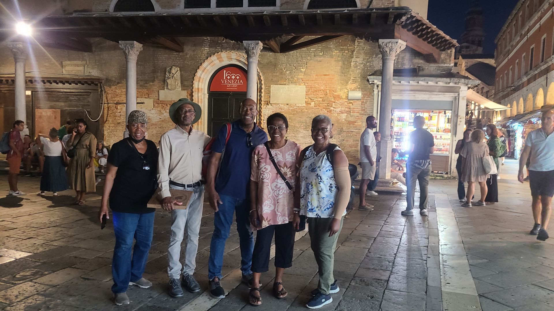 Part of the squad in Venice, Italy