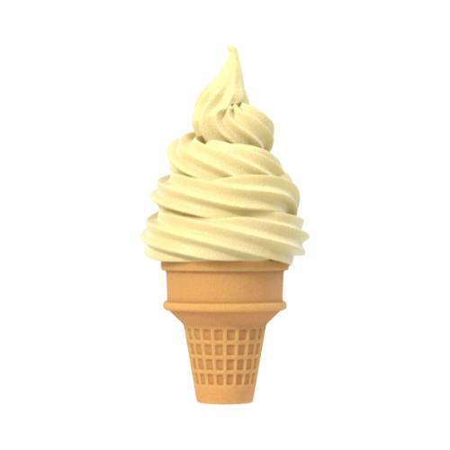 soft serve ice cream in cone
