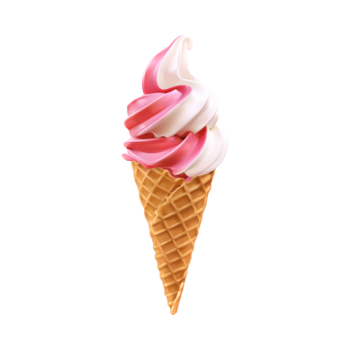soft serve ice cream in a cone
