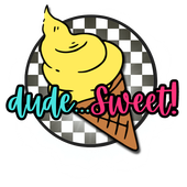 dude...sweet ice cream and sweet shop logo