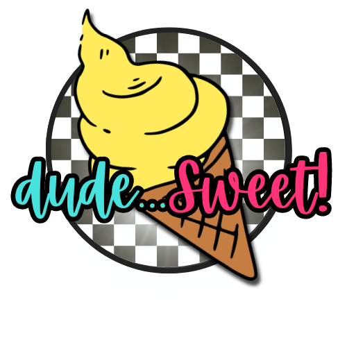 dude...sweet ice cream and sweet shop logo