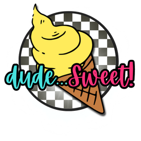 dude...sweet ice cream and candy shop logo