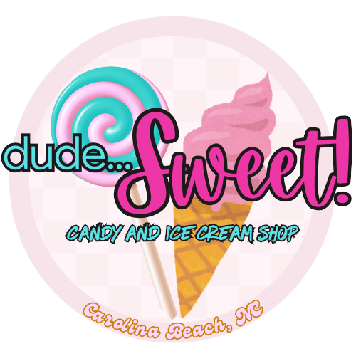 dude...sweet ice cream and sweet shop logo