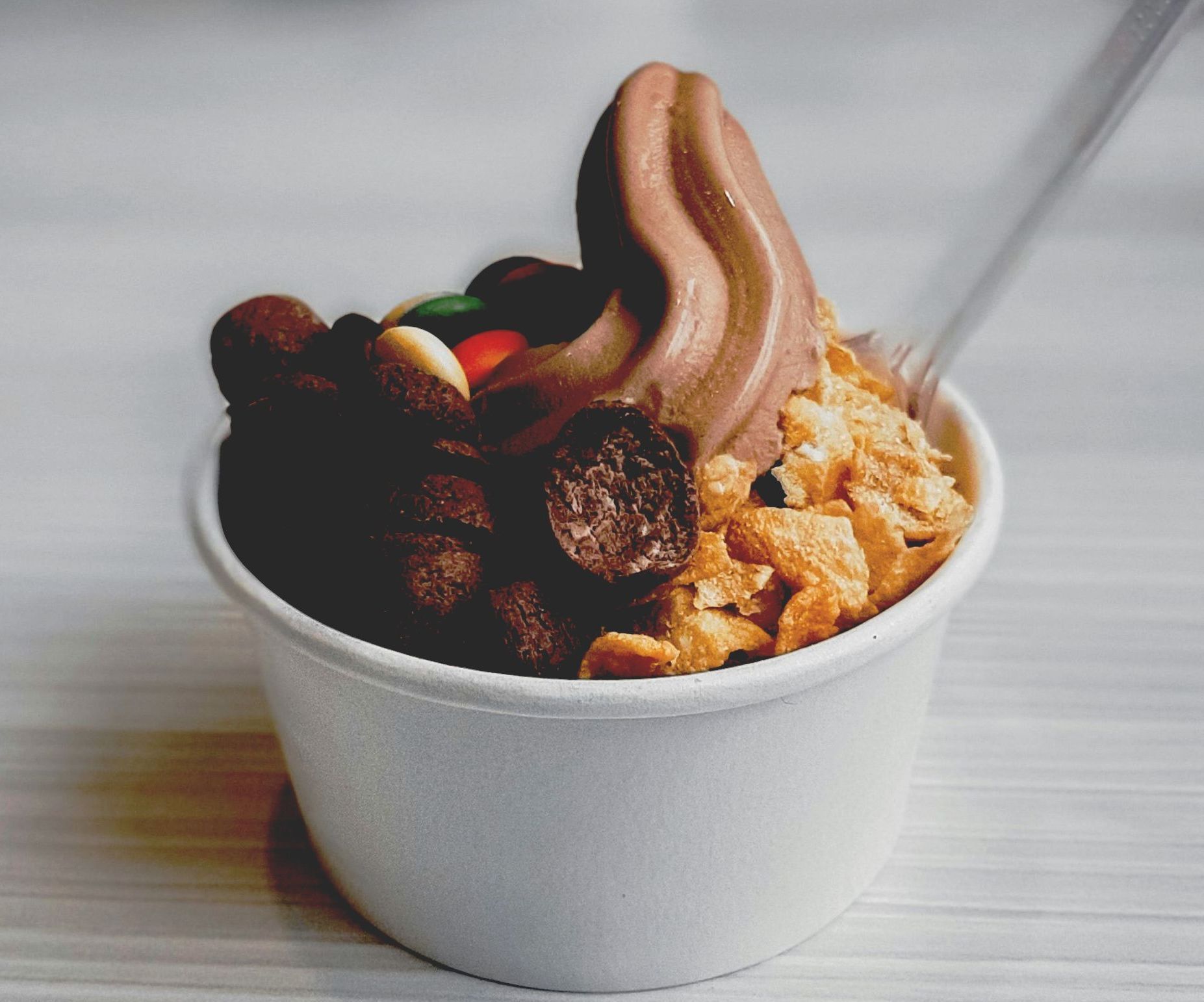 toppings on soft serve ice cream