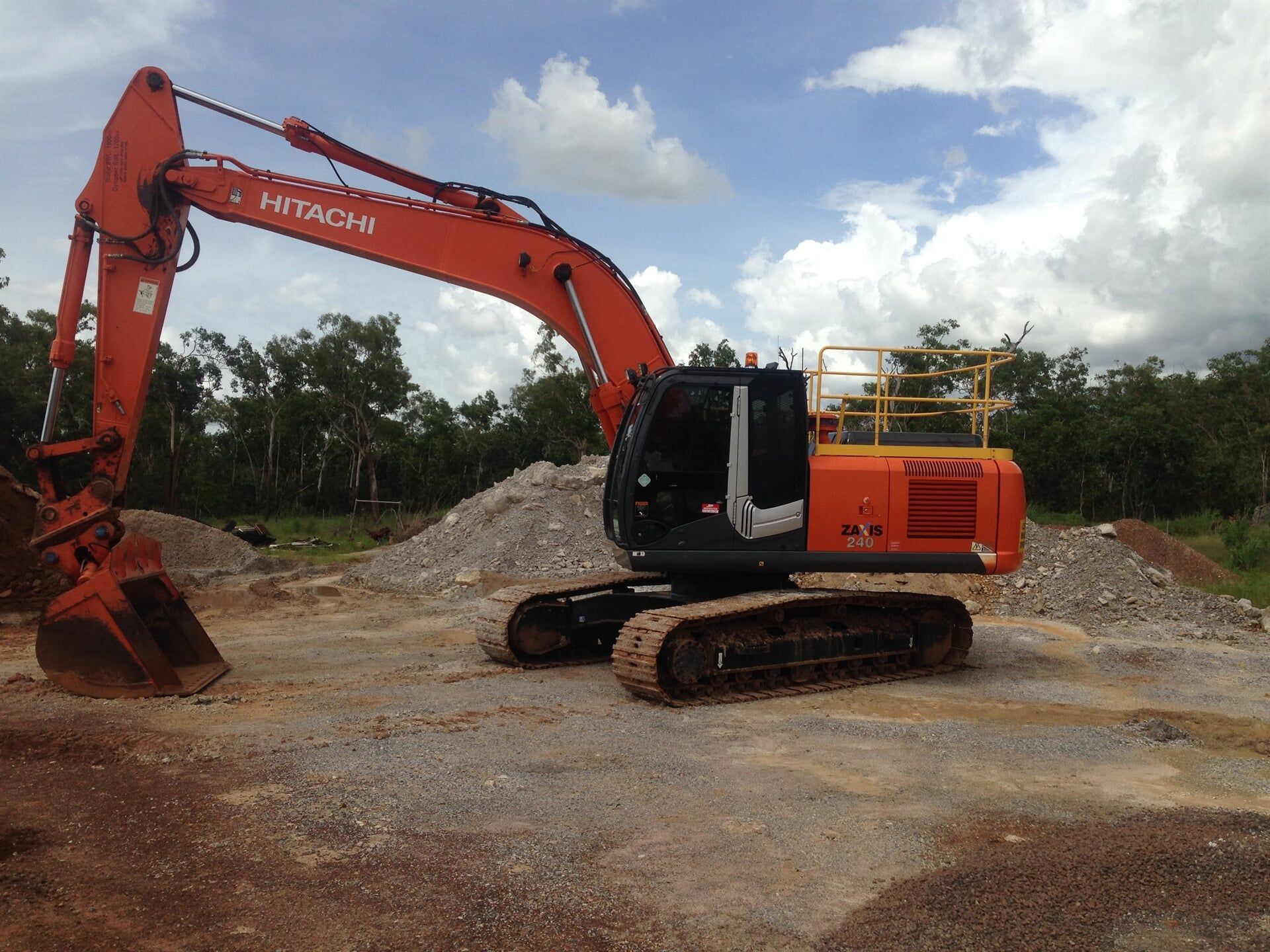 Red Excavator — Lavercombe Quarries In Virginia, NT