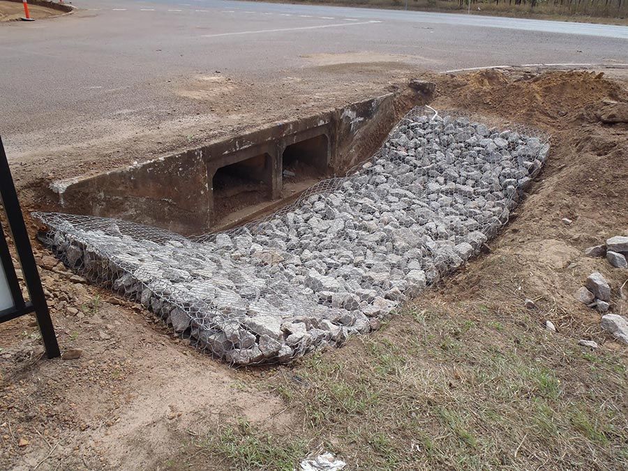 Construction of Stormwater Drain Under Road — Lavercombe Quarries In Virginia, NT