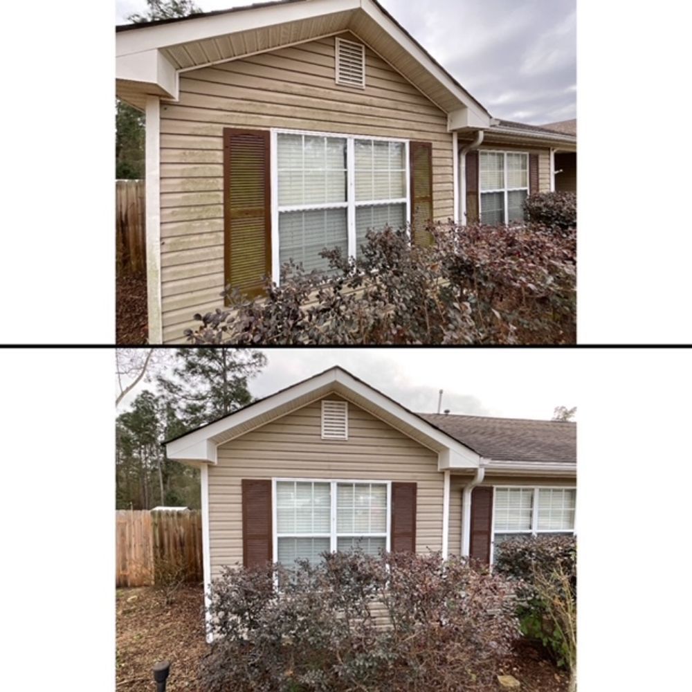 Before And After House Front Corner | Augusta, GA | ZML Exterior Home Care LLC