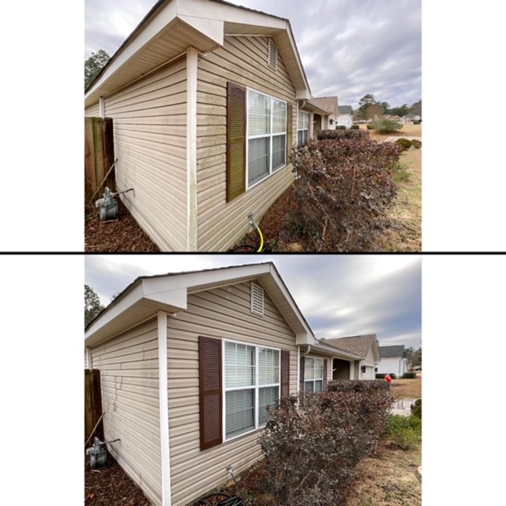 Before And After House Right Corner | Augusta, GA | ZML Exterior Home Care LLC