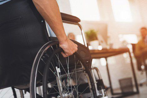 Injured Person on a Wheelchair