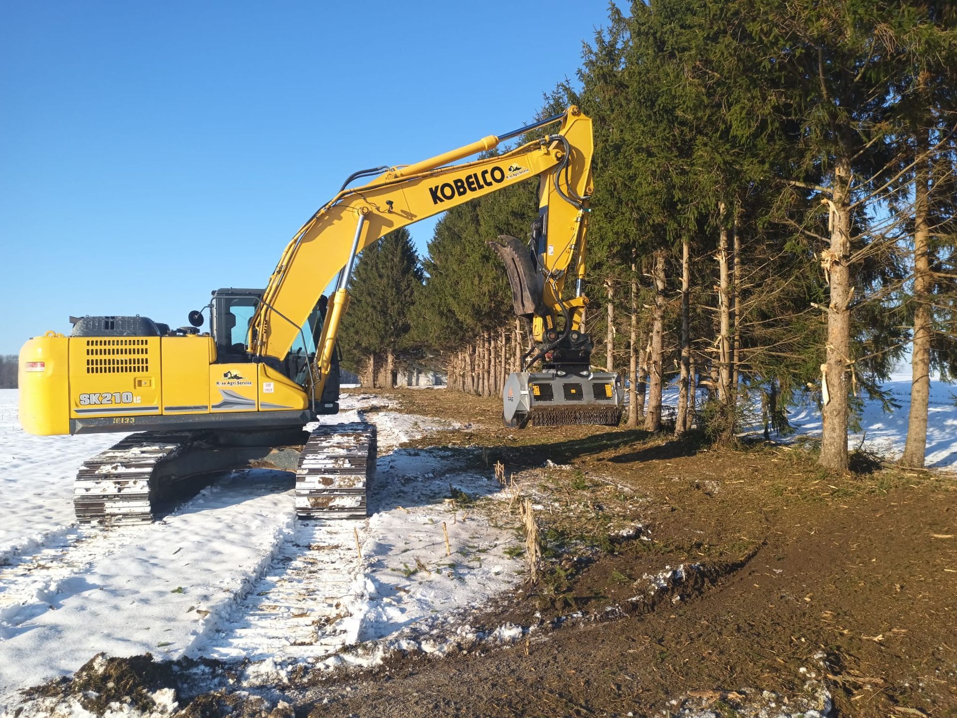 Mulching Brush and Fence Lines with Rose Agri Service