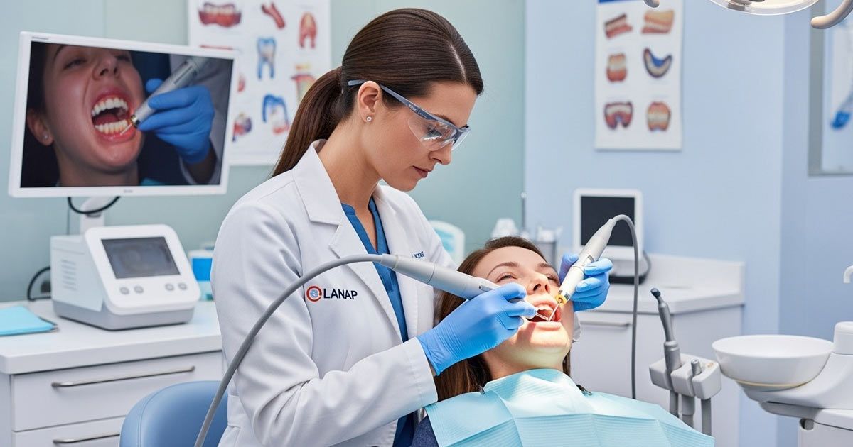 Websites for Periodontists showing a LANAP Procedure on a female patient