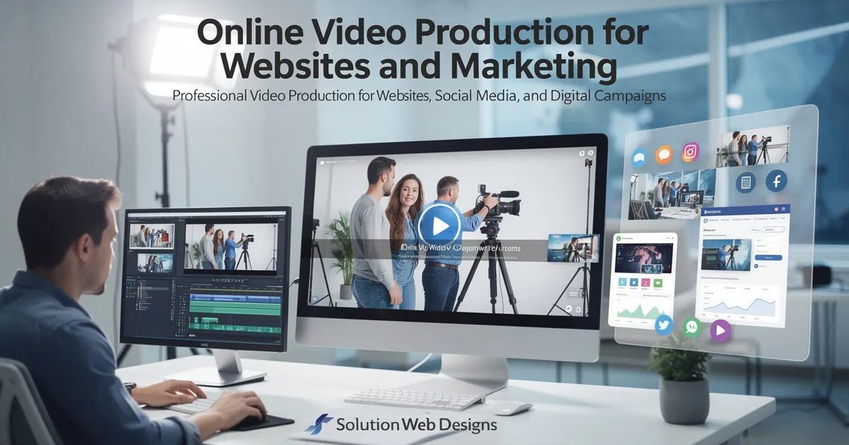 Video Artist making Movie about Online Video Production for Websites and Marketing by Solution Web Designs