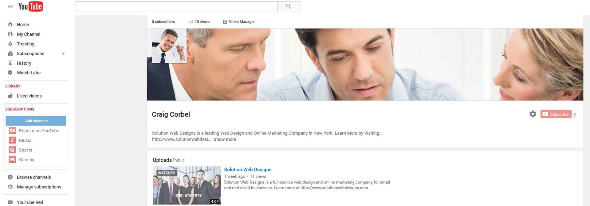 YouTube Marketing Agency Solution Web Designs