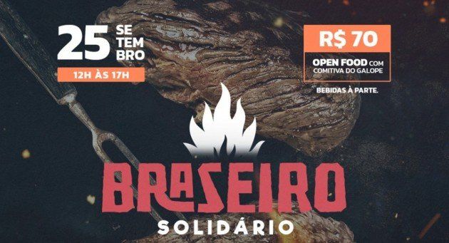A poster for a barbecue called braseiro solidario