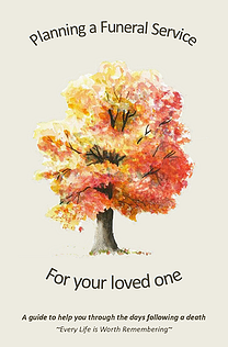 A poster for planning a funeral service for your loved one.