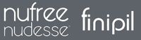 The logo for nufree nudesse is in black with a white background