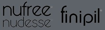 nufree nudesse finipil logo black on grey