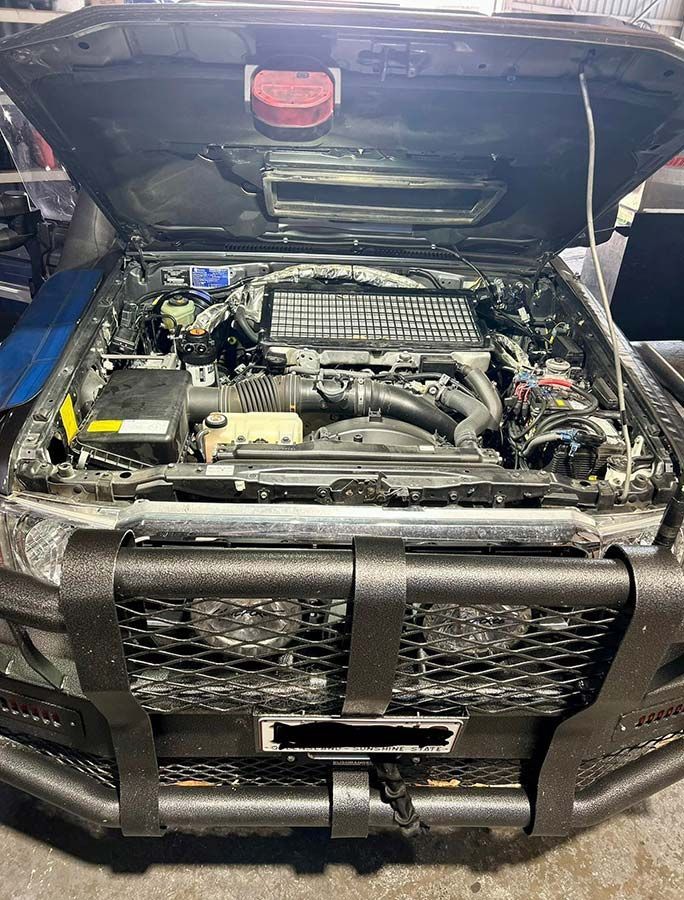 The Hood of a Car is Open and the Engine is Visible — OG Diesel NQ in Garbutt, QLD