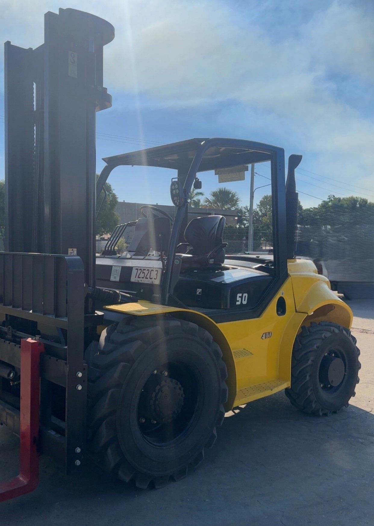 A Forklift is Being Repaired in a Garage — OG Diesel NQ in Garbutt, QLD
