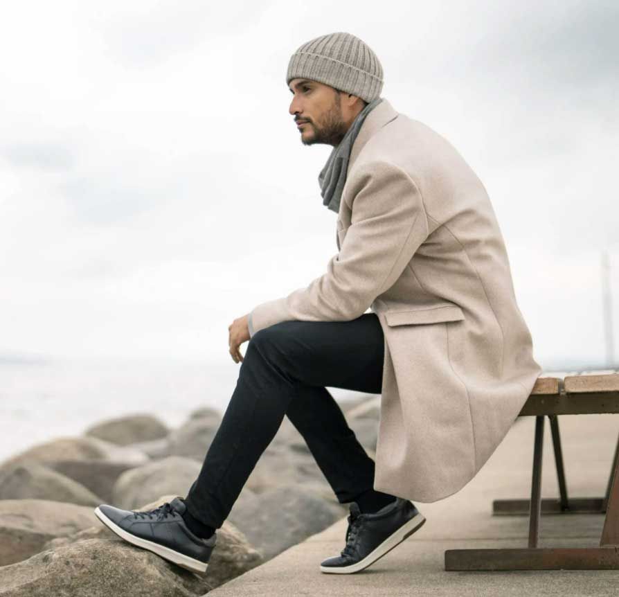 Man Wearing Coat — Bonanno's Menswear in Fairy Meadow, NSW