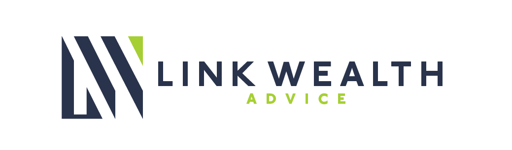 Logo for Link Wealth Advice with a stylized 