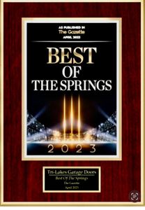 Tri-Lakes Garage Doors Best of the Springs 2023 Gazette