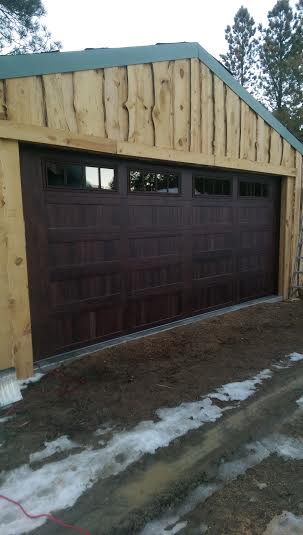 dark oak custom garage door