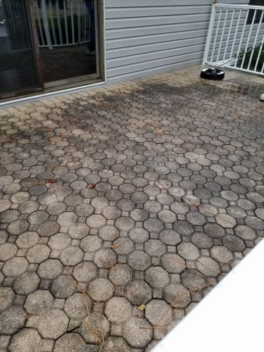Heavily Soiled Deck Before power washing - Power Washing in Crestview, FL