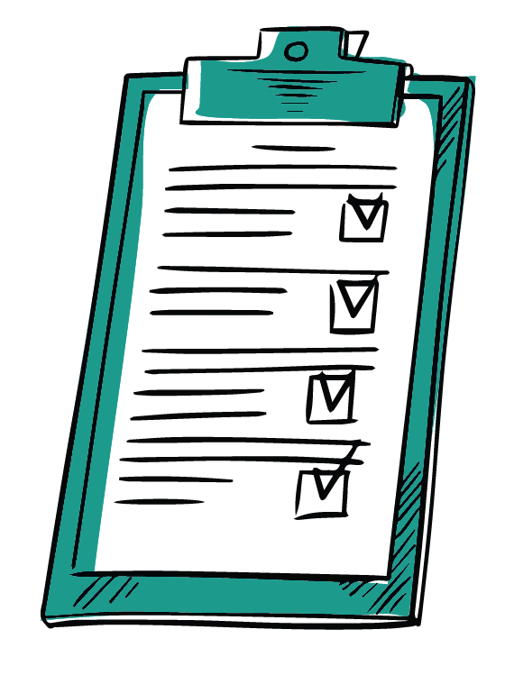 Person filling out paperwork