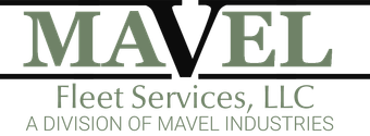 Logo for Mavel Fleet Services, LLC, in green and black with a dividing line.