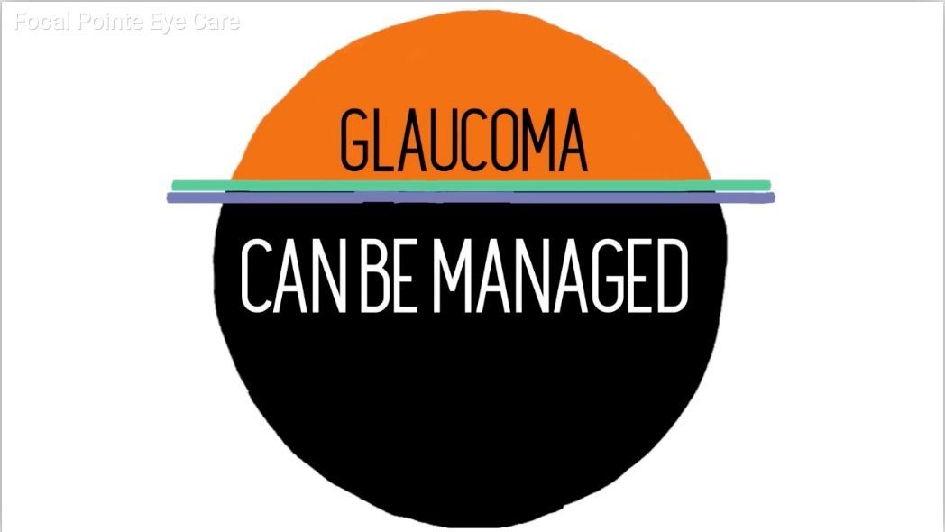 a sign that says glaucoma can be managed