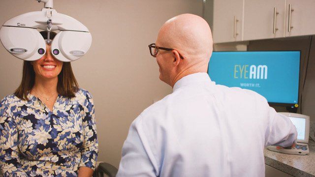 Dr. Michael Lyons providing a comprehensive adult eye exam