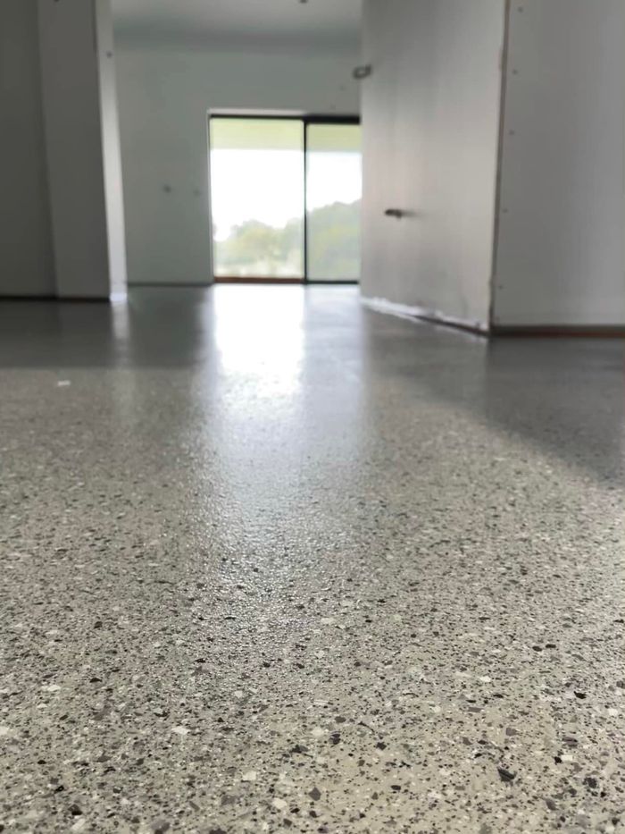 Pathway Near Air Conditioning Unit — Epoxy Floor Coating in Mackay, QLD