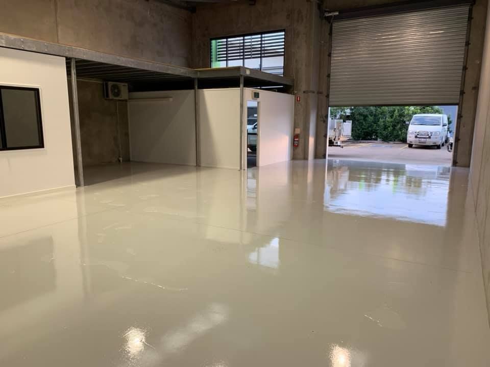 Epoxy Floor Coating Of Garage Floor — Epoxy Floor Coating in Mackay, QLD