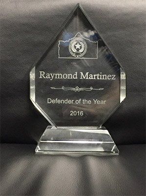 Criminal Law Attorney — Defender of the Year Award in San Antonio, TX