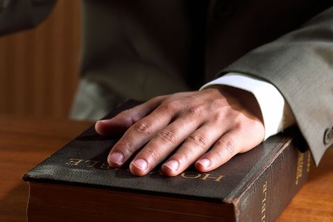 Probation Violations — Hand on Bible, Swearing in San Antonio, TX
